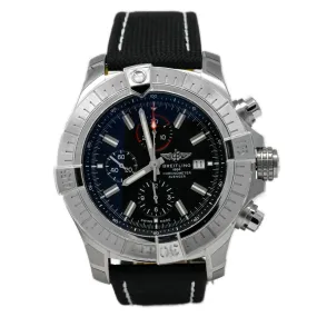 Breitling Men's Super Avenger Stainless Steel 48mm Black Chronograph Dial Watch Reference #: A13375