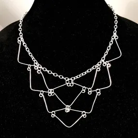 10-Triangle, Hand-Shaped Geometric Necklace