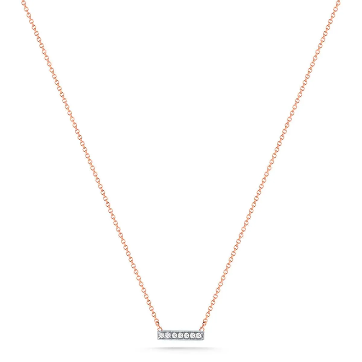 14K Rose Gold Sylvie Rose Diamond Bar Necklace