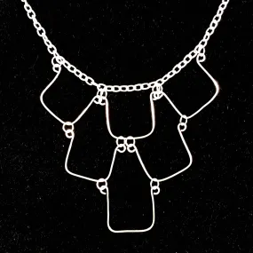 6-Square, Hand-Shaped Squares Necklace