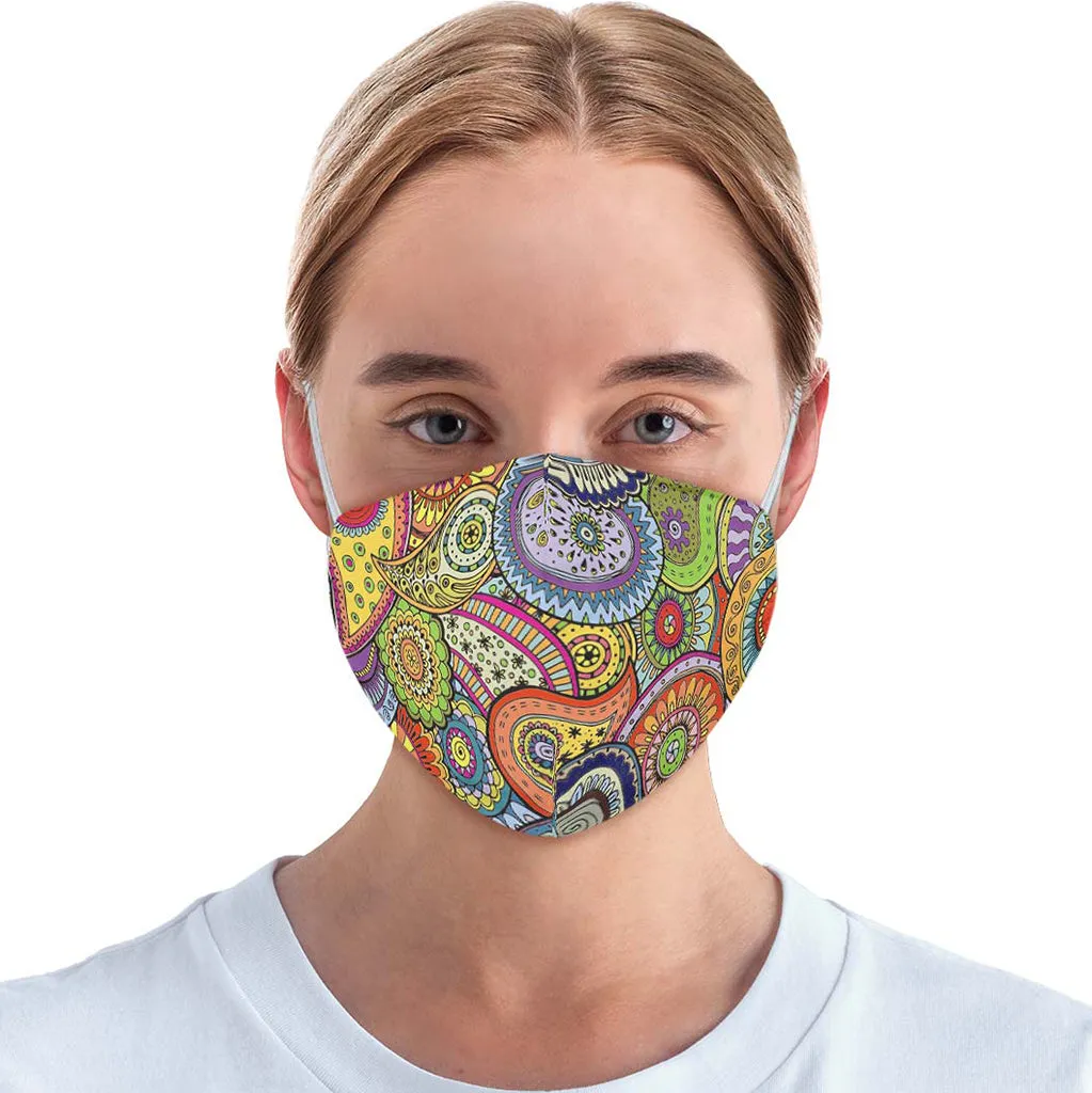 Abstract Paisley Face Cover