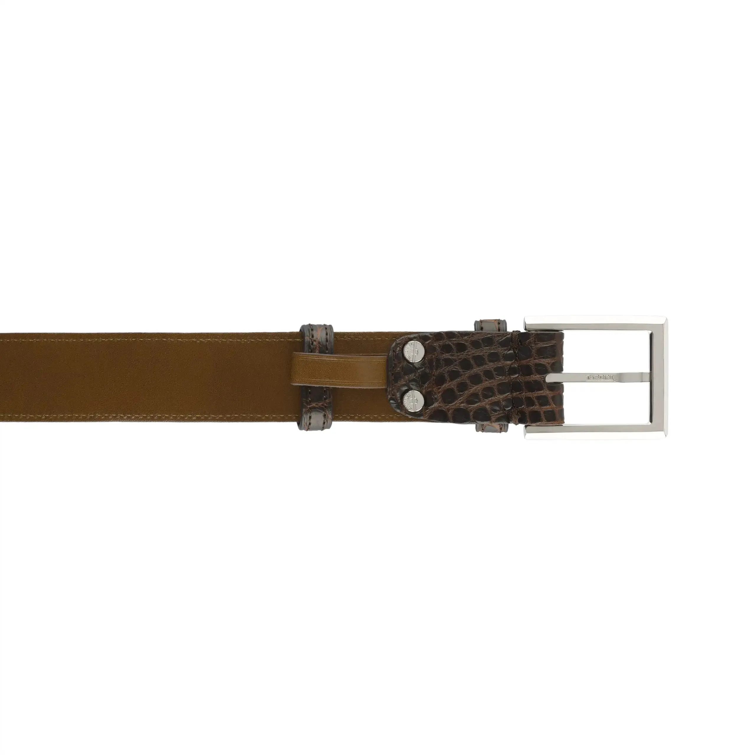 Alligator Leather Belt in Brown