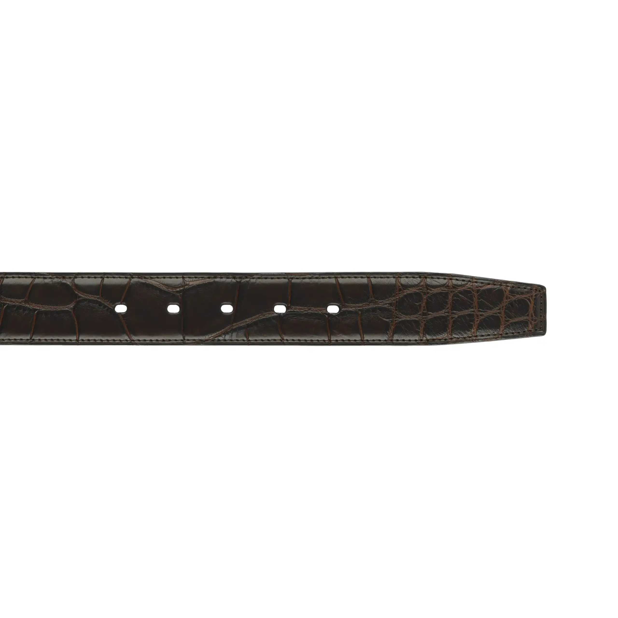 Alligator Leather Belt in Brown