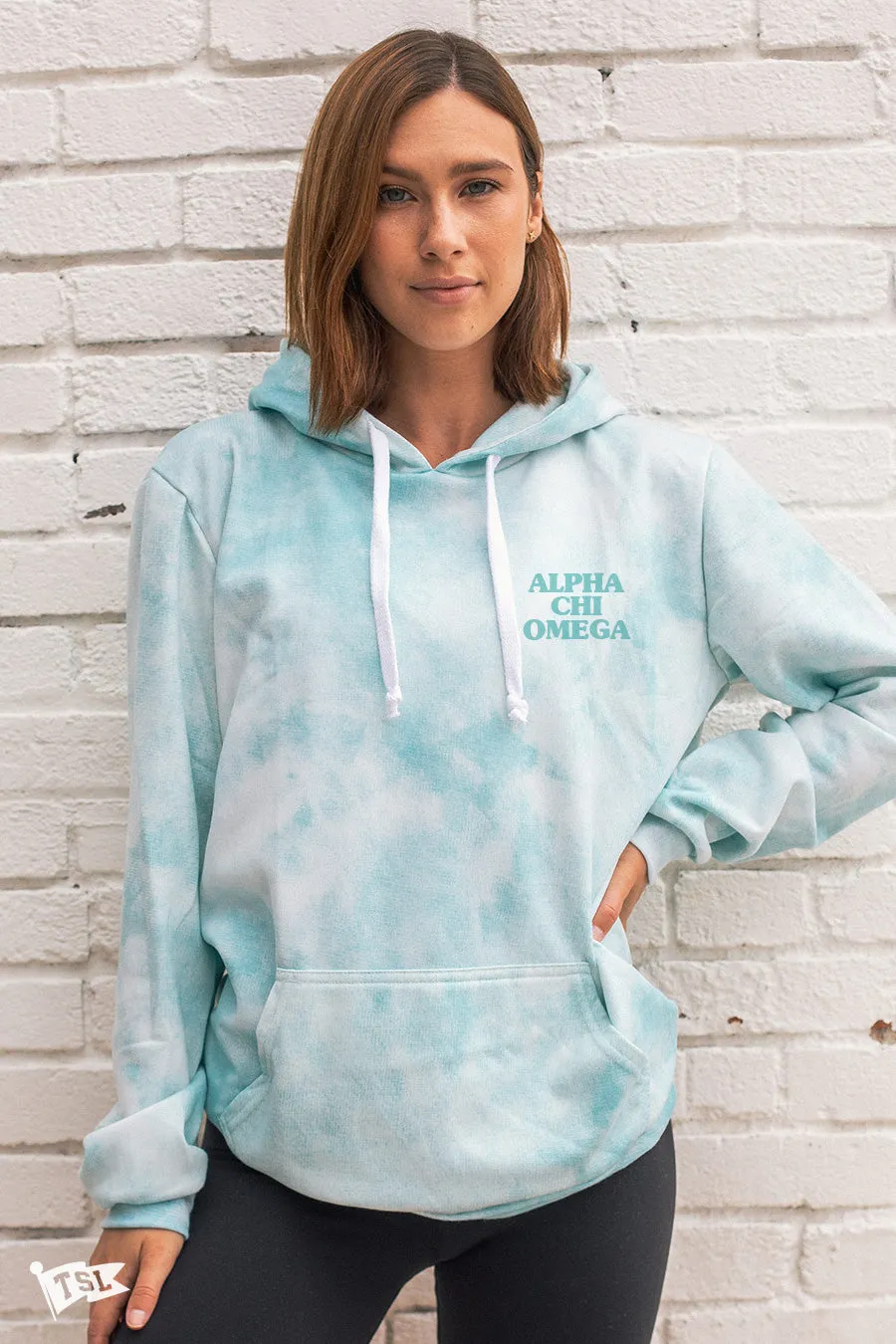 Alpha Chi Omega Digi-Tie Dye Hoodie