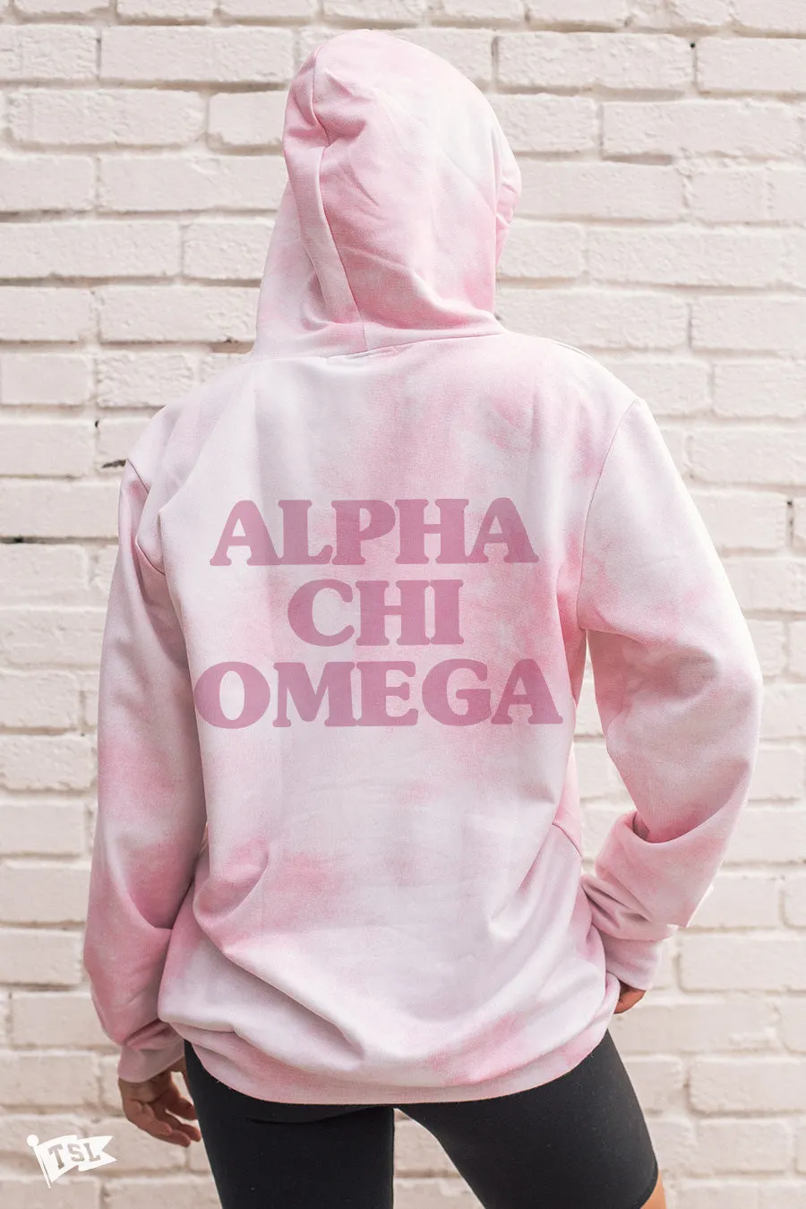 Alpha Chi Omega Digi-Tie Dye Hoodie