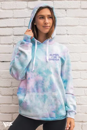 Alpha Chi Omega Digi-Tie Dye Hoodie