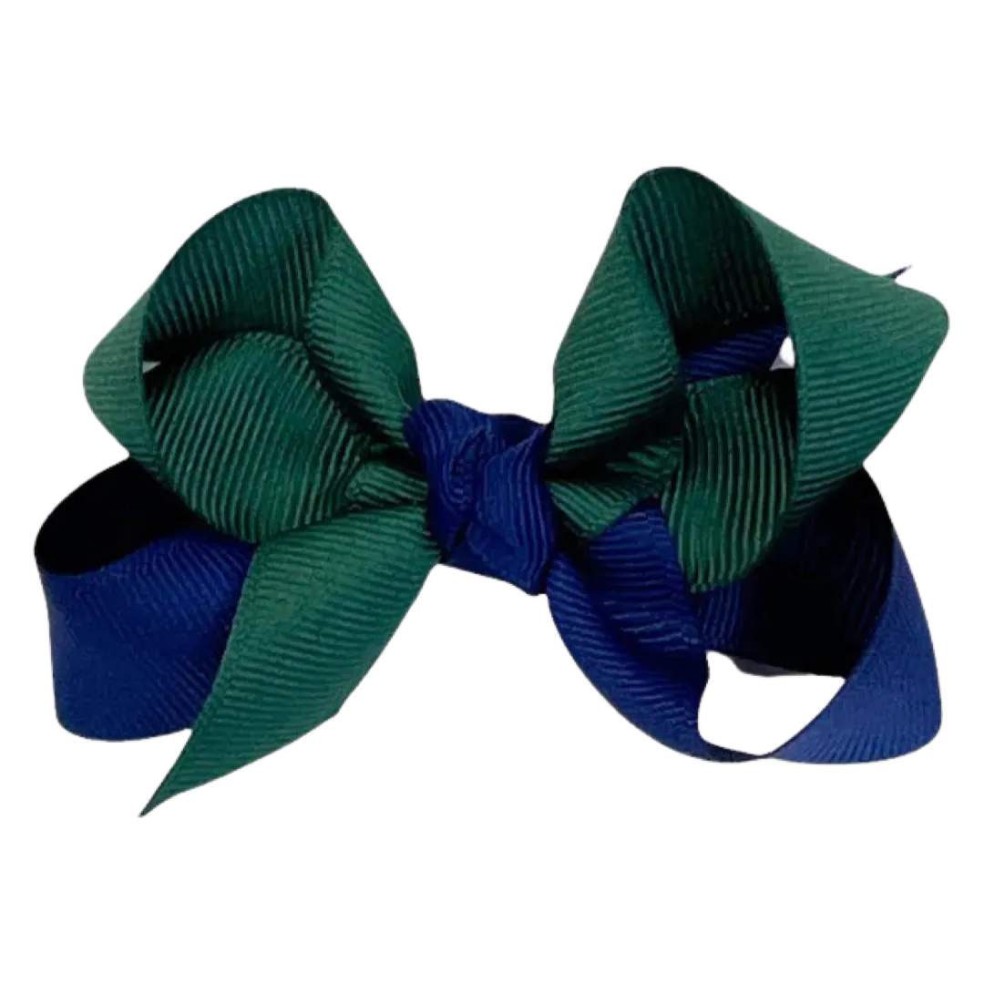 BC Two-Toned Bow - Navy & Green