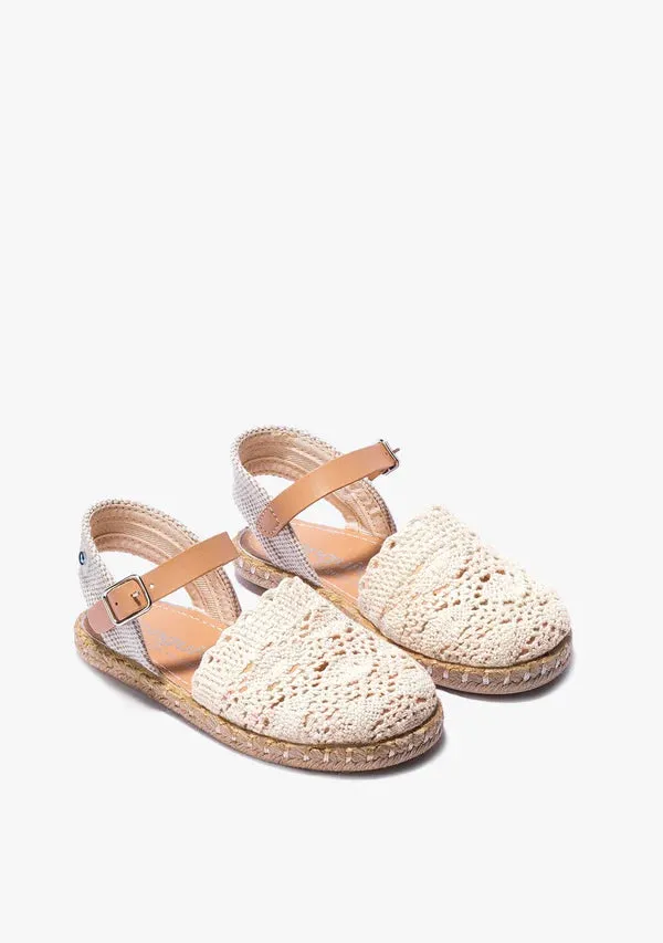 Beige macrame alpargatas(toddler sizes)