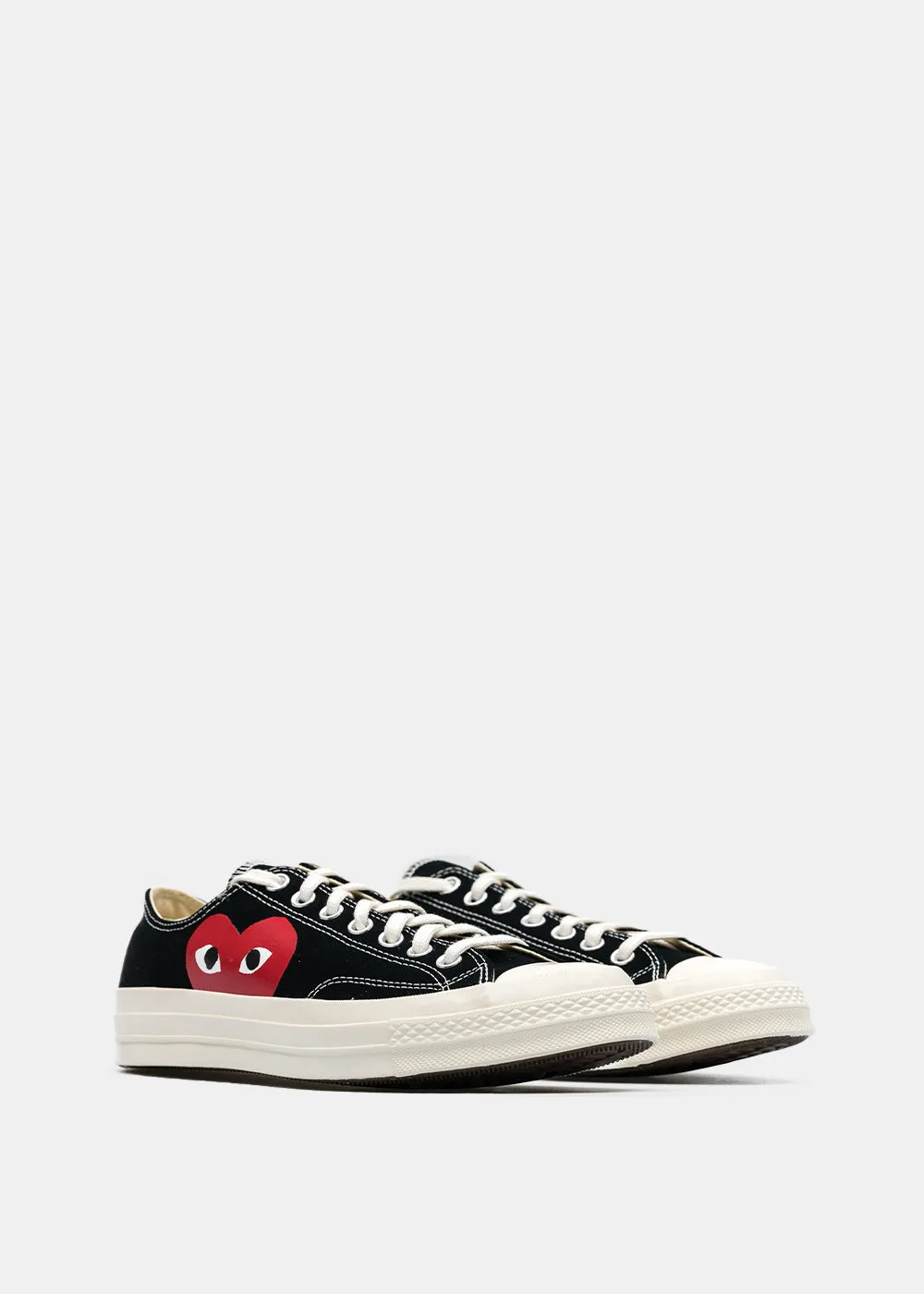 Black Converse Red Heart Chuck 70 Sneakers