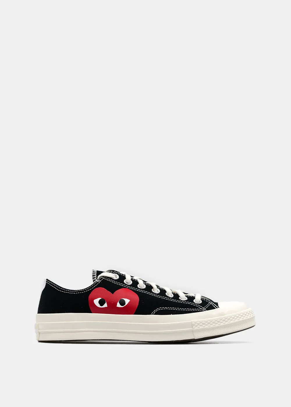 Black Converse Red Heart Chuck 70 Sneakers