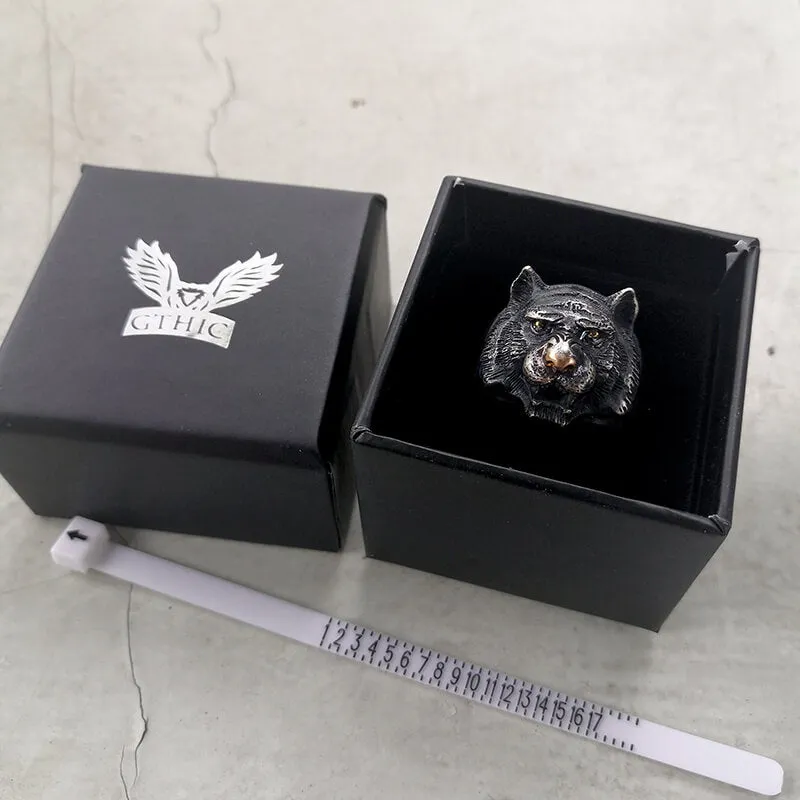 Black Tiger Sterling Silver Copper Ring