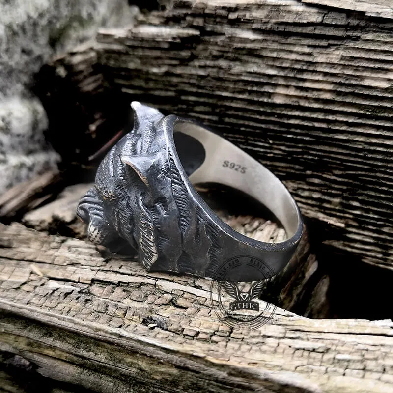 Black Tiger Sterling Silver Copper Ring