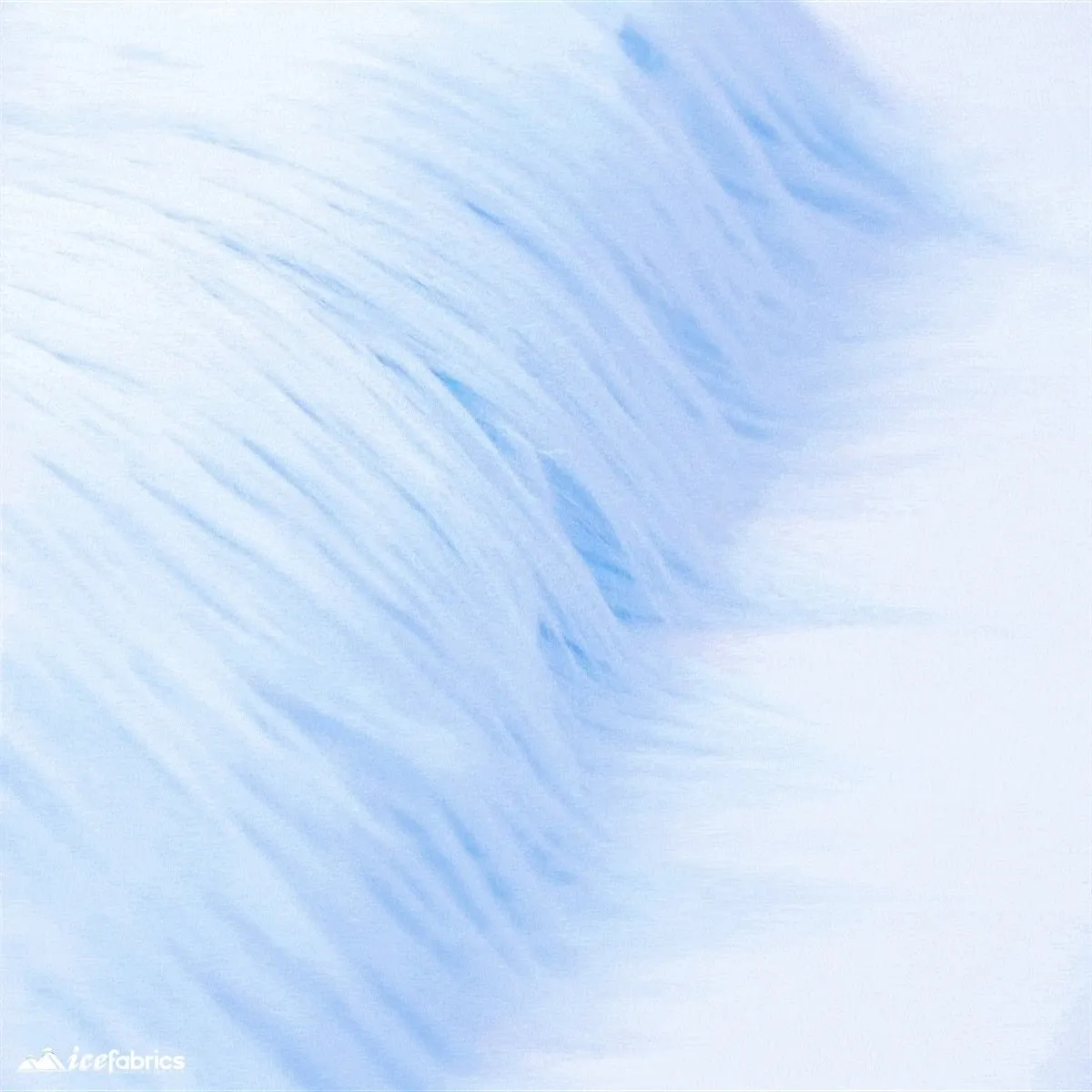 Blue Shaggy Mohair Faux Fur Fabric/ 3-4 Inches Long Pile