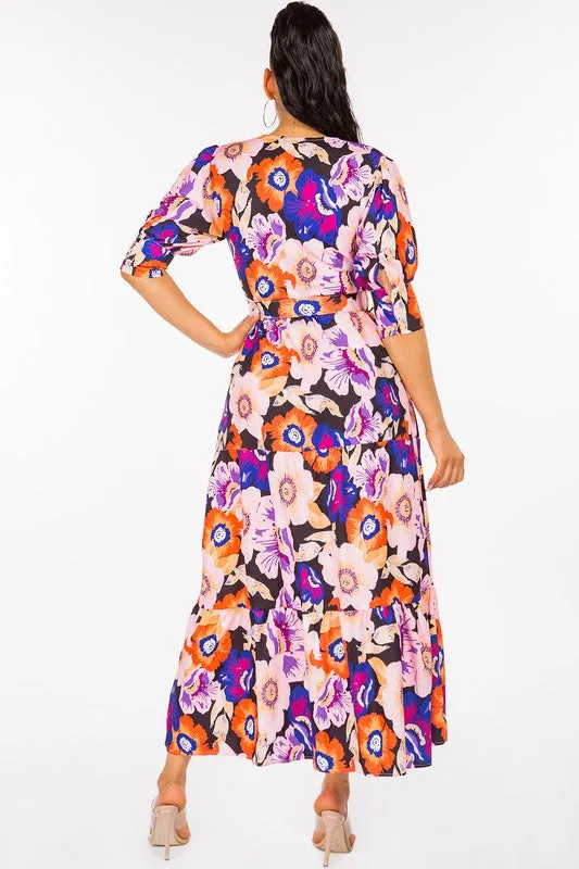 Bohemian Multi Floral Maxi Dress-FINAL SALE-NOT ELIGIBLE FOR EXCHANGE OR REFUND