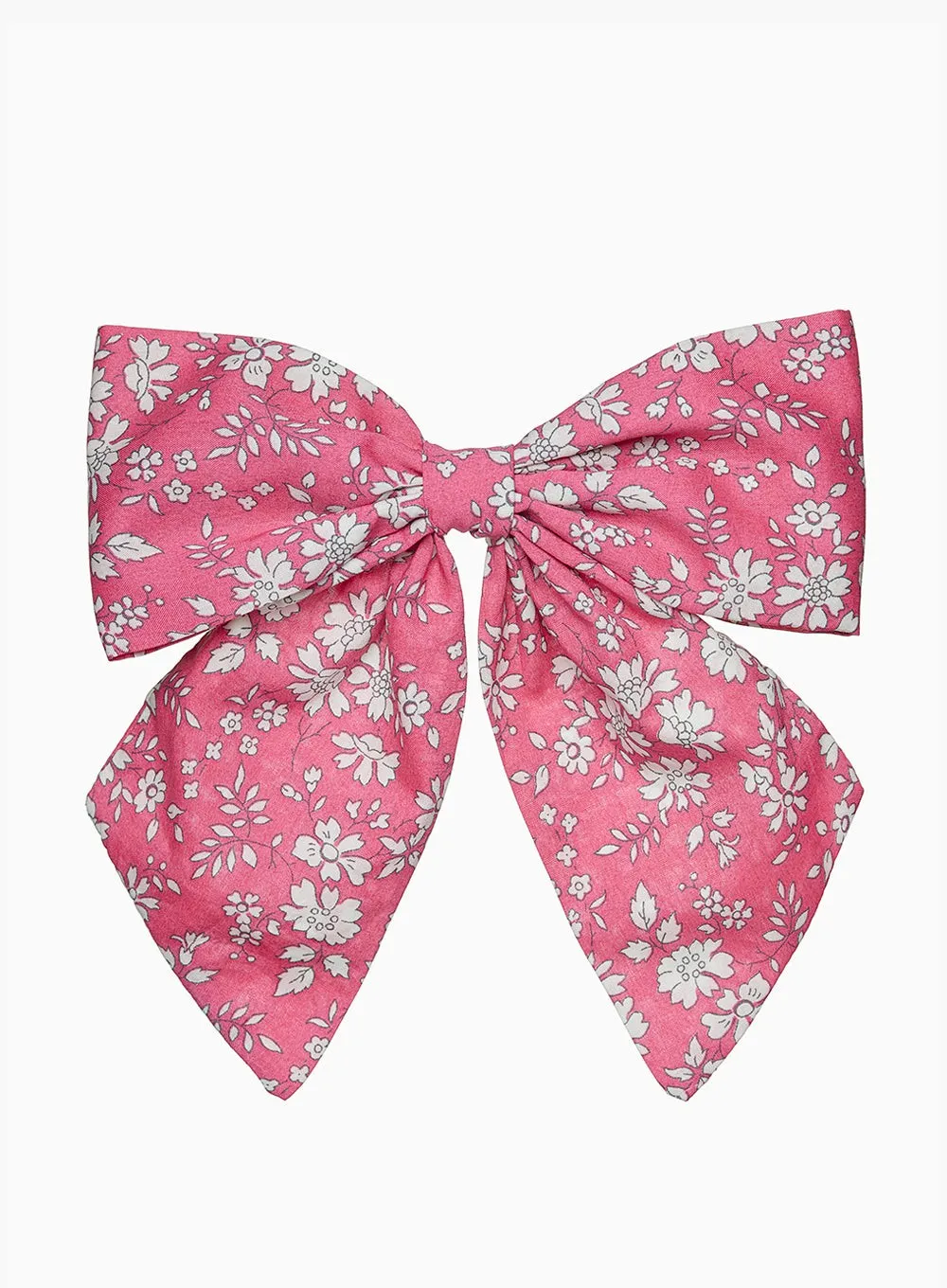 Bow Hair Clip in Bright Pink Capel