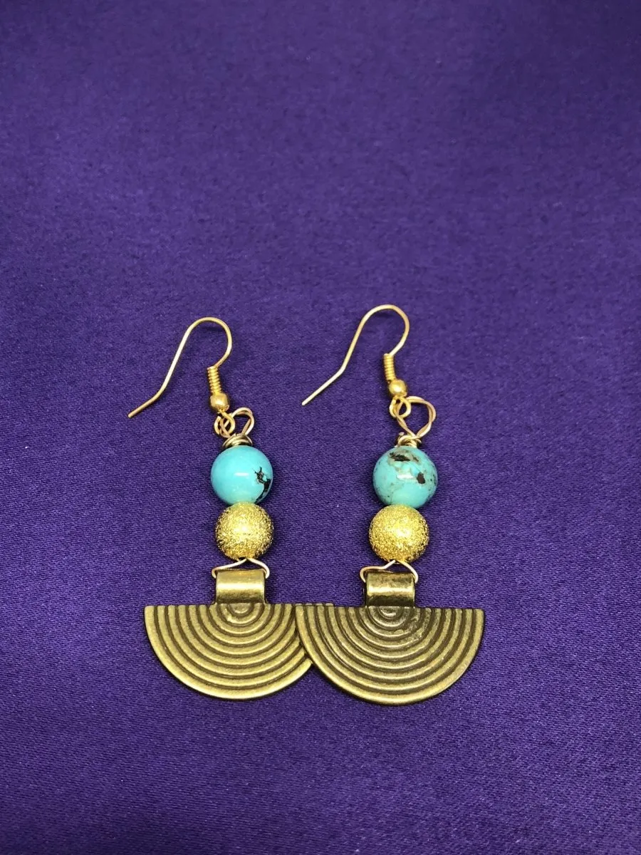 Brass Boho Earrings With Tribal Influence