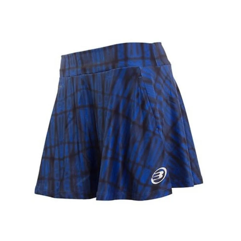 Bullpadel Volta Navy Blue Print Women Tennis & Padel Sports Skirt