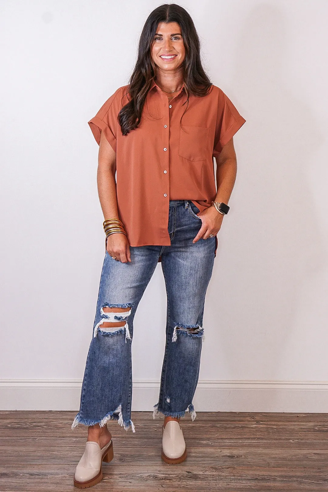 Button Down Perfection Clay Top