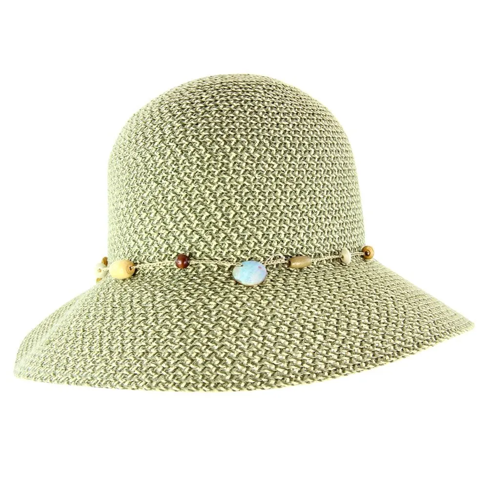 Cancer Council Ladies Bohemian Bucket Hat - Pistachio Fleck