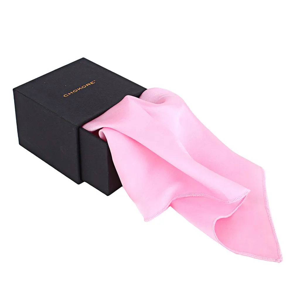 Chokore Pink Pocket Square - the Solids line