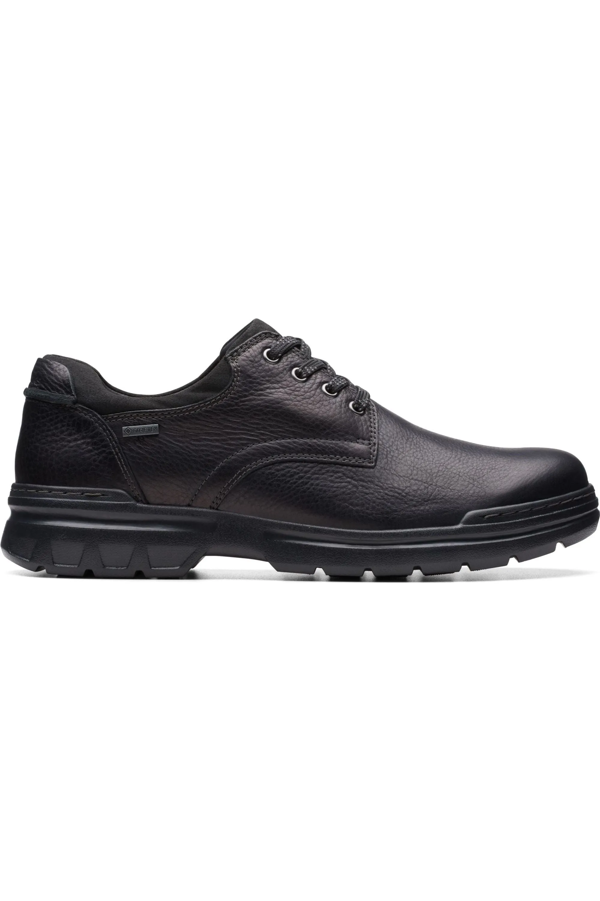 Clarks Rockie WalkGTX waterproof shoe in black leather