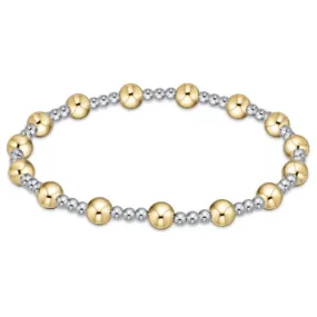 classic sincerity pattern 5mm bead bracelet - mixed metal by enewton