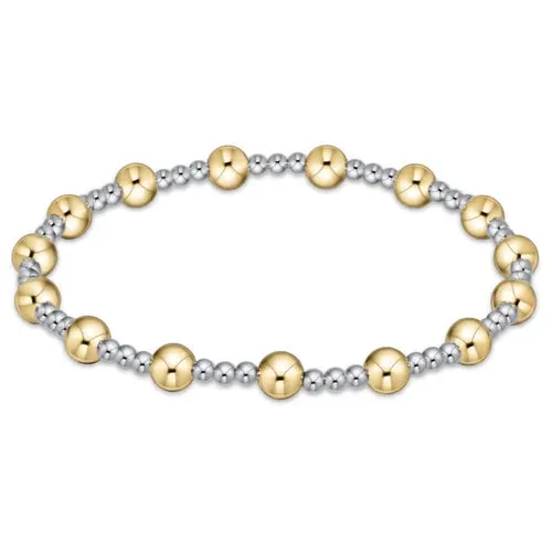 classic sincerity pattern 5mm bead bracelet - mixed metal by enewton