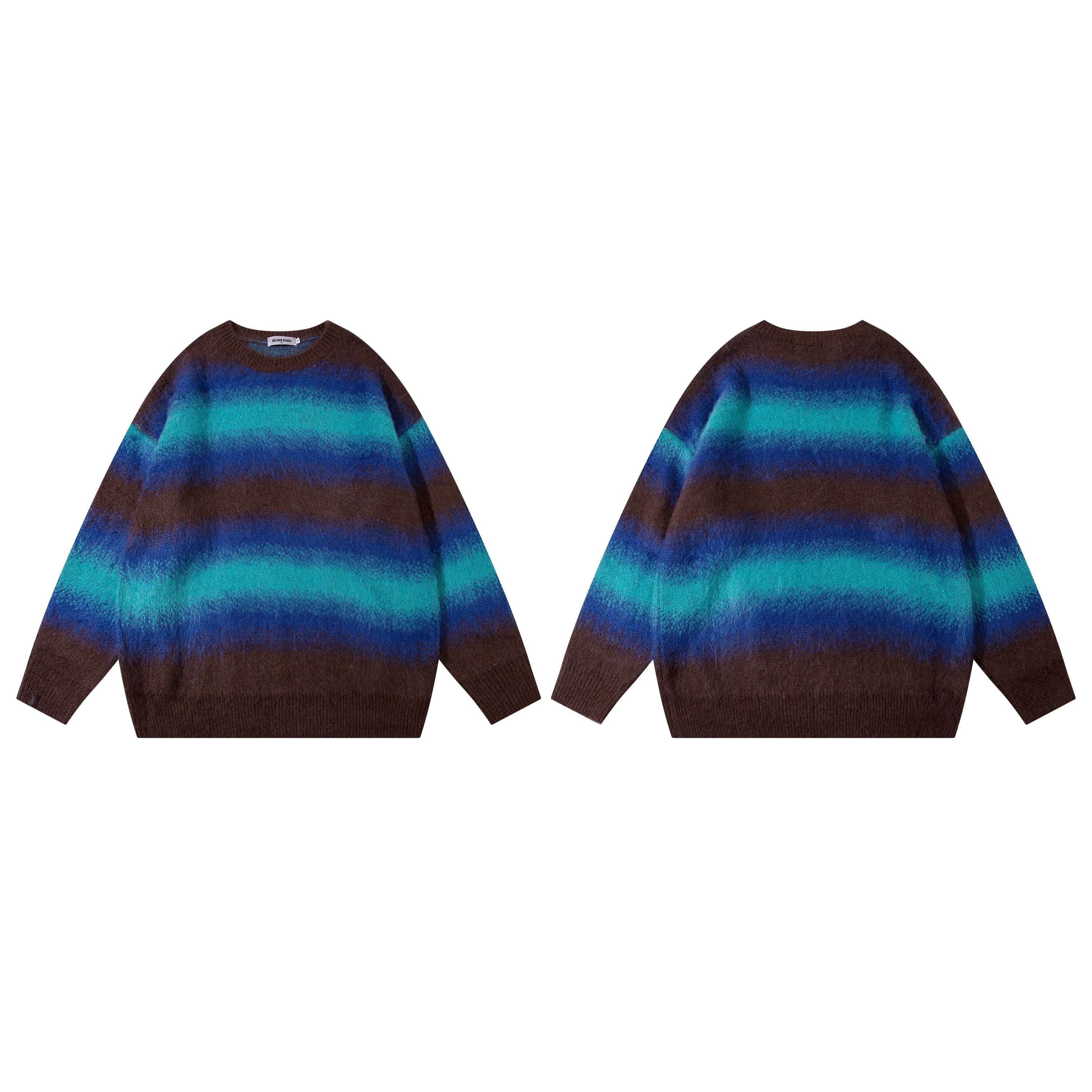 Cosmic Blaze | Gradient Striped Knit Jumper