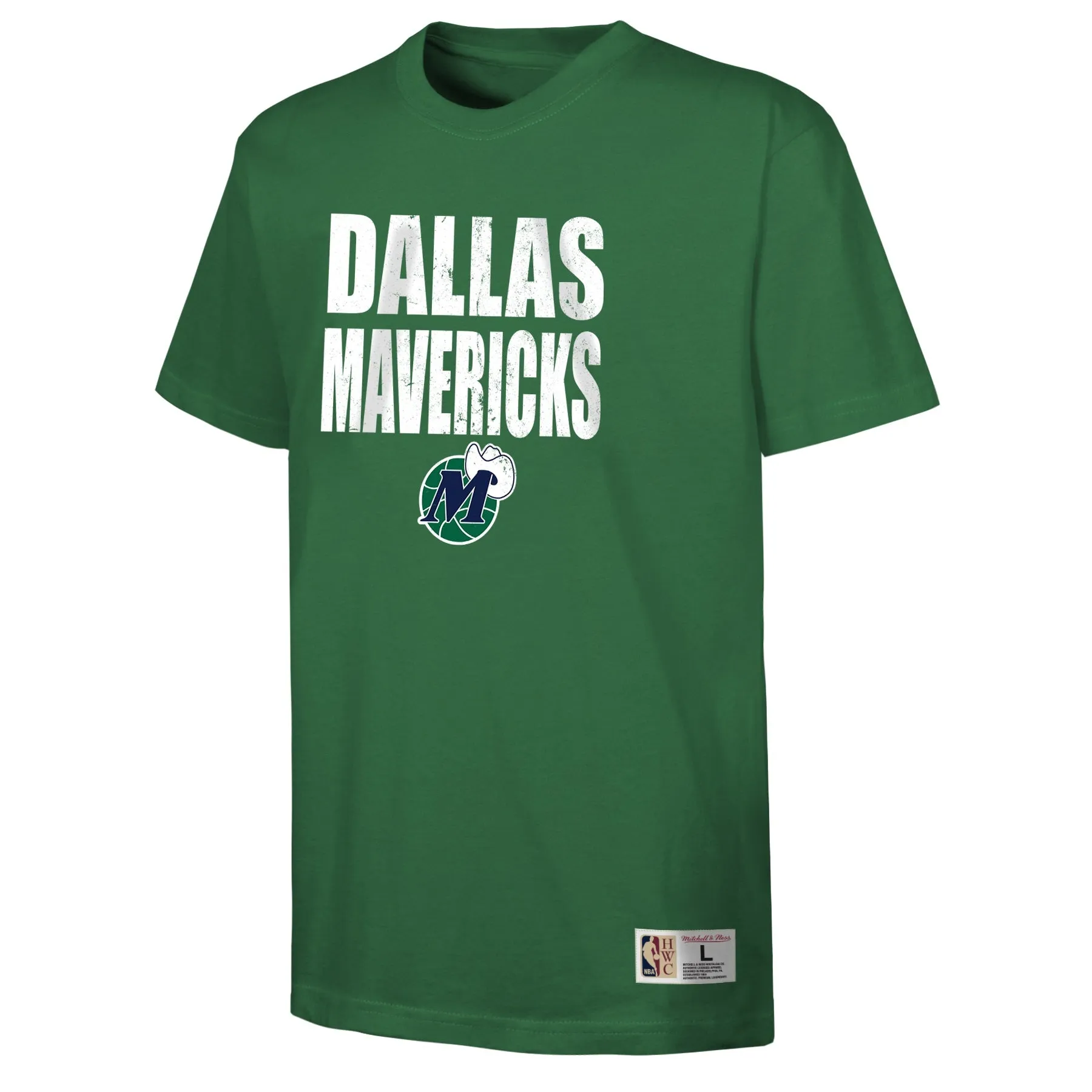 DALLAS MAVERICKS MITCHELL & NESS OUTERSTUFF YOUTH GREEN M-HAT TEE