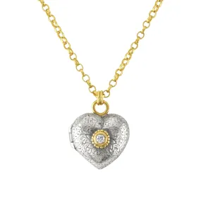 Diamond Love Locket Necklace