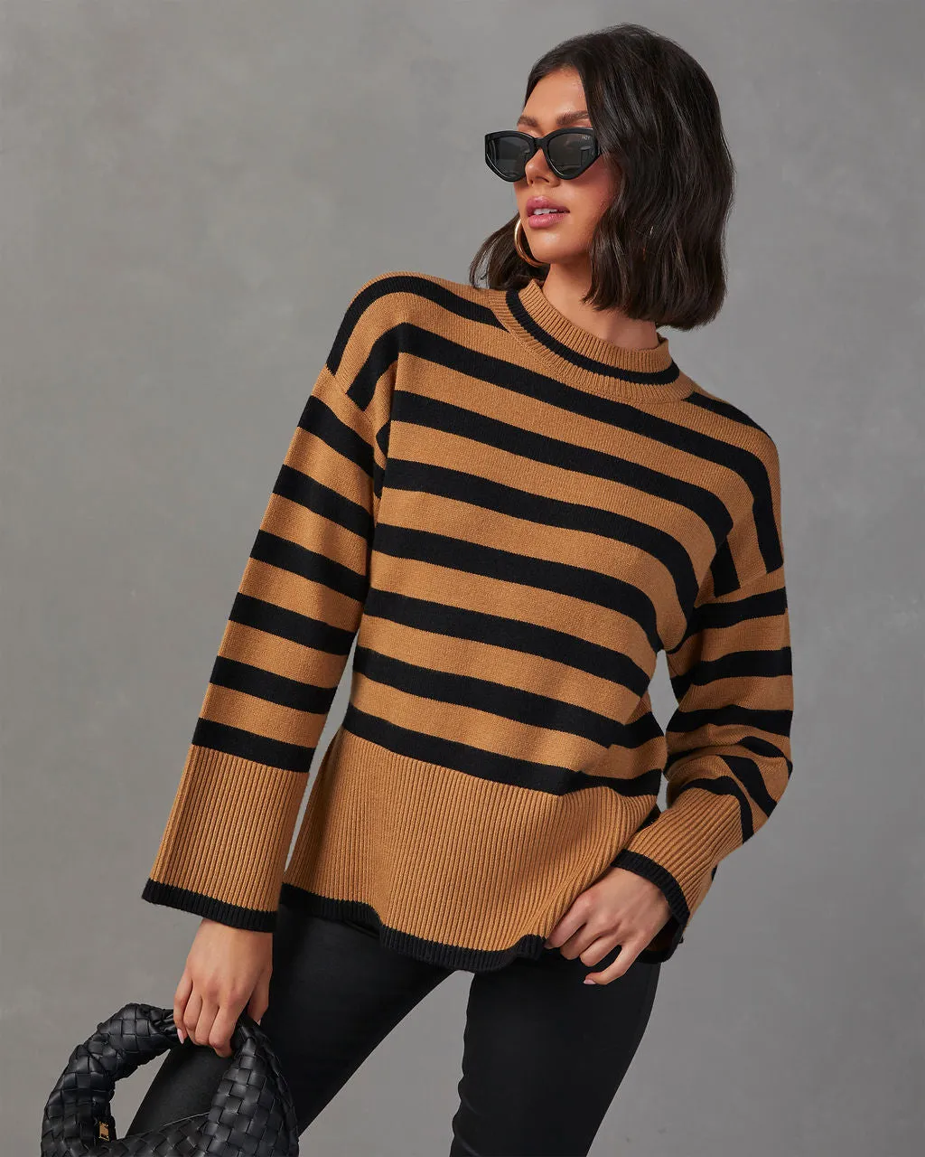 Dont Mind Me Striped Knit Sweater