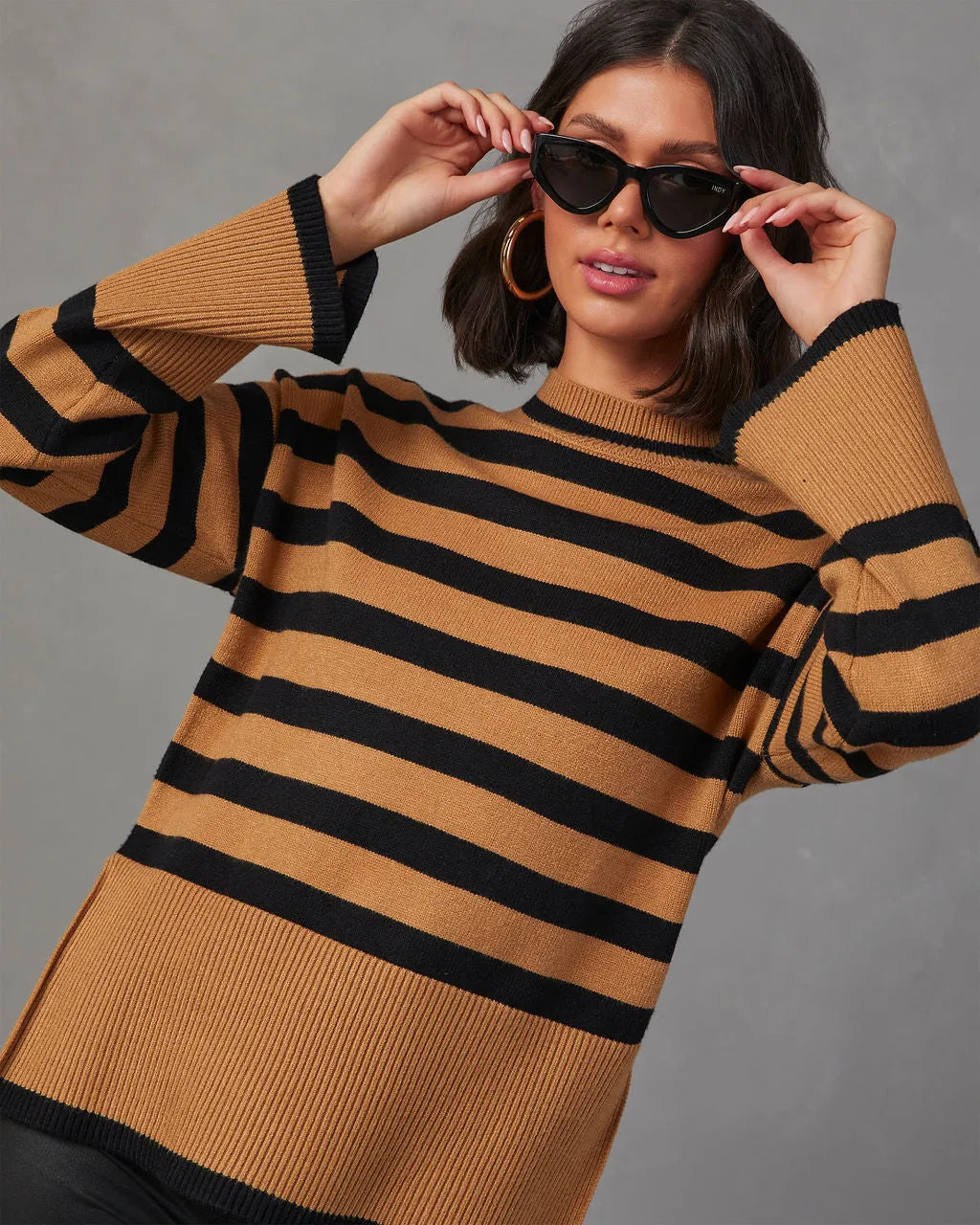 Dont Mind Me Striped Knit Sweater