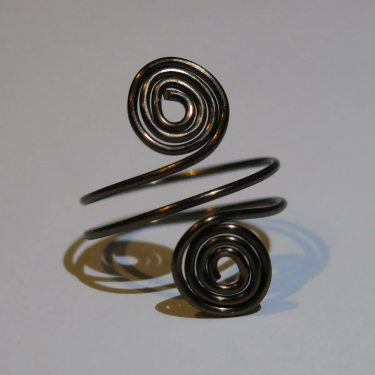 Double Spirals Adjustable Wire Ring