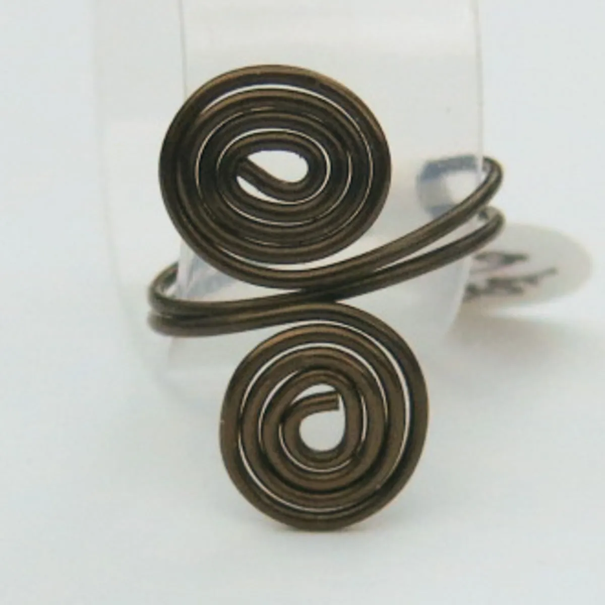 Double Spirals Adjustable Wire Ring