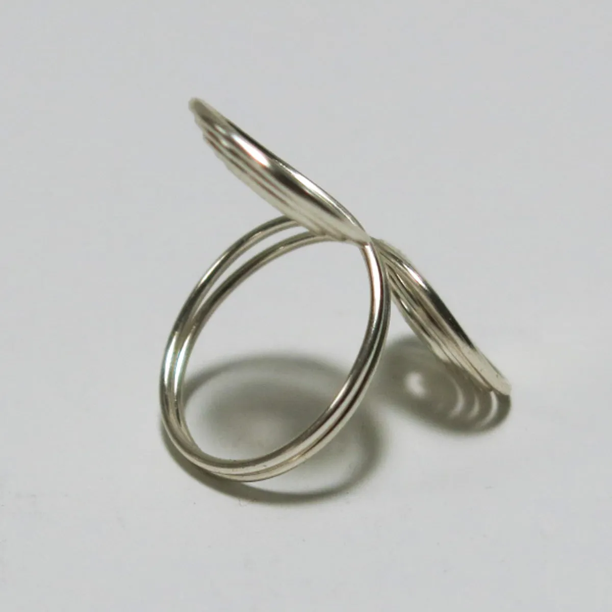 Double Spirals Adjustable Wire Ring