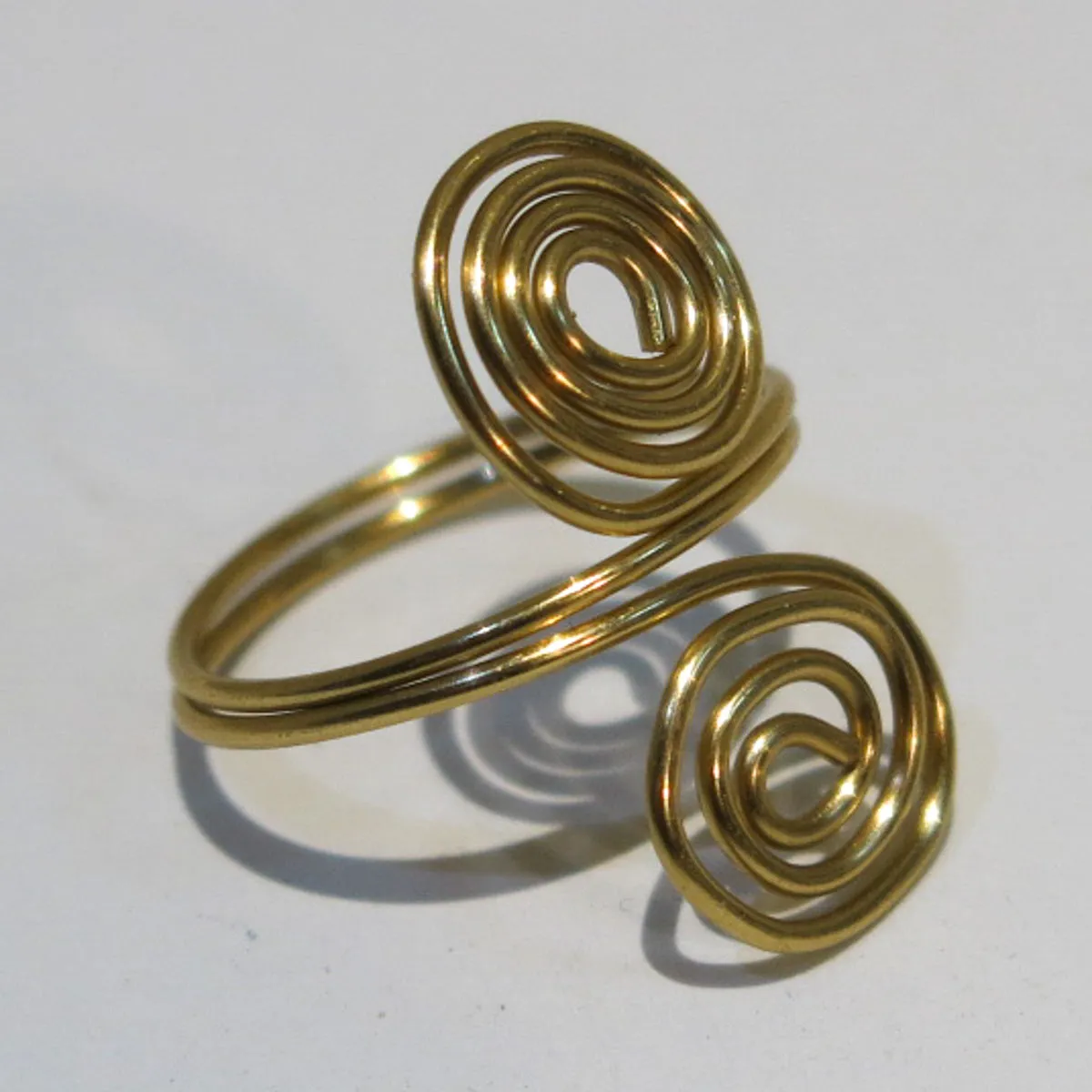 Double Spirals Adjustable Wire Ring