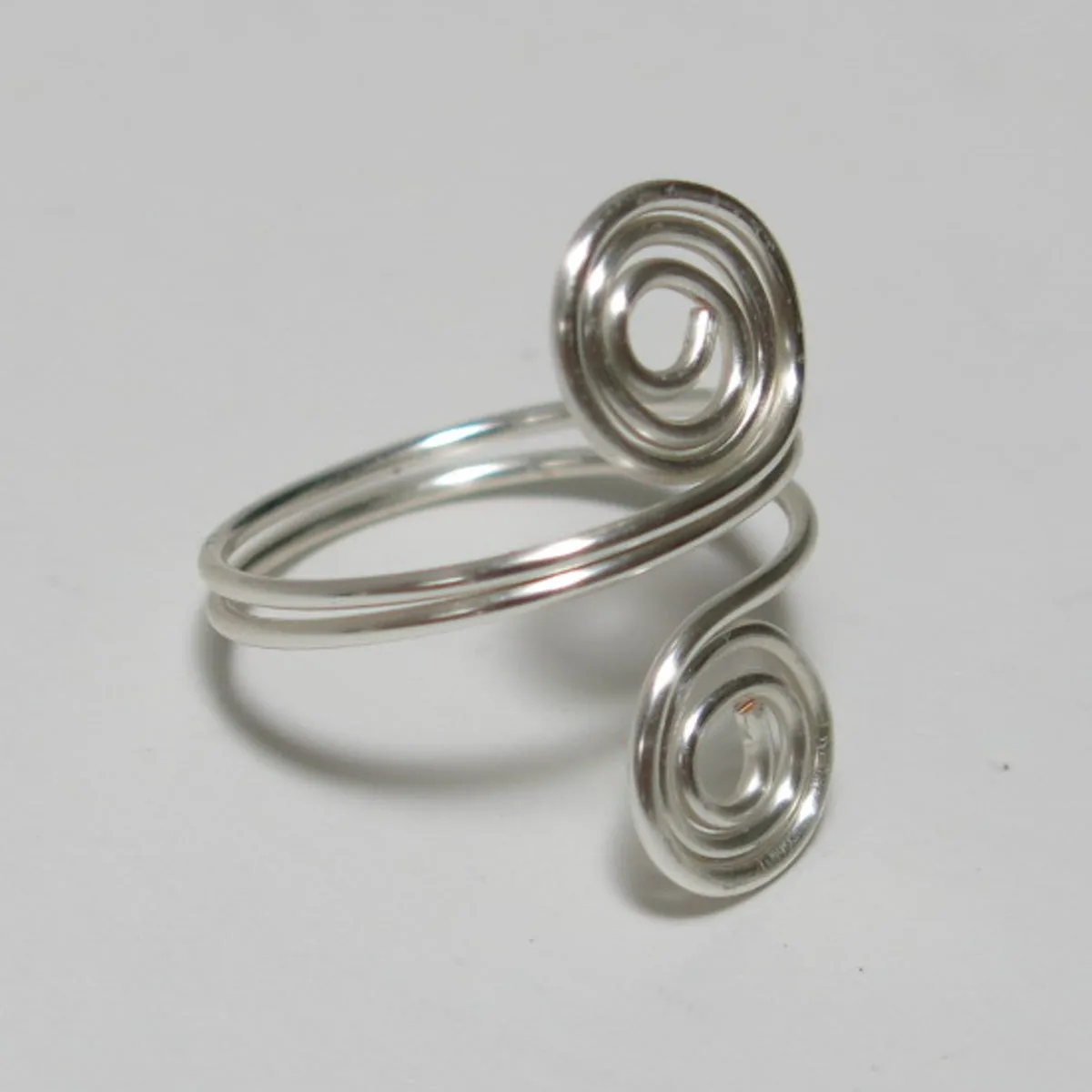 Double Spirals Adjustable Wire Ring