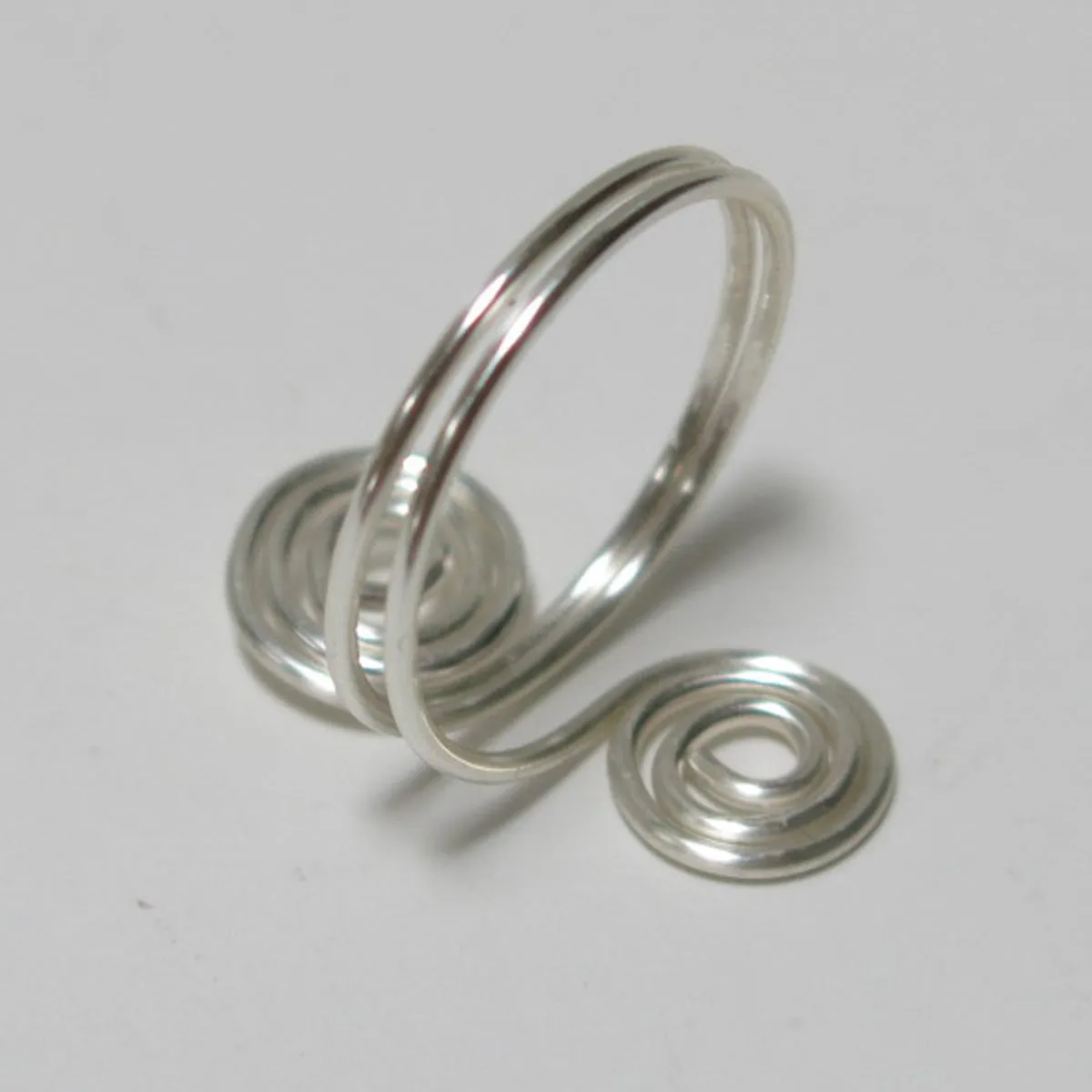 Double Spirals Adjustable Wire Ring