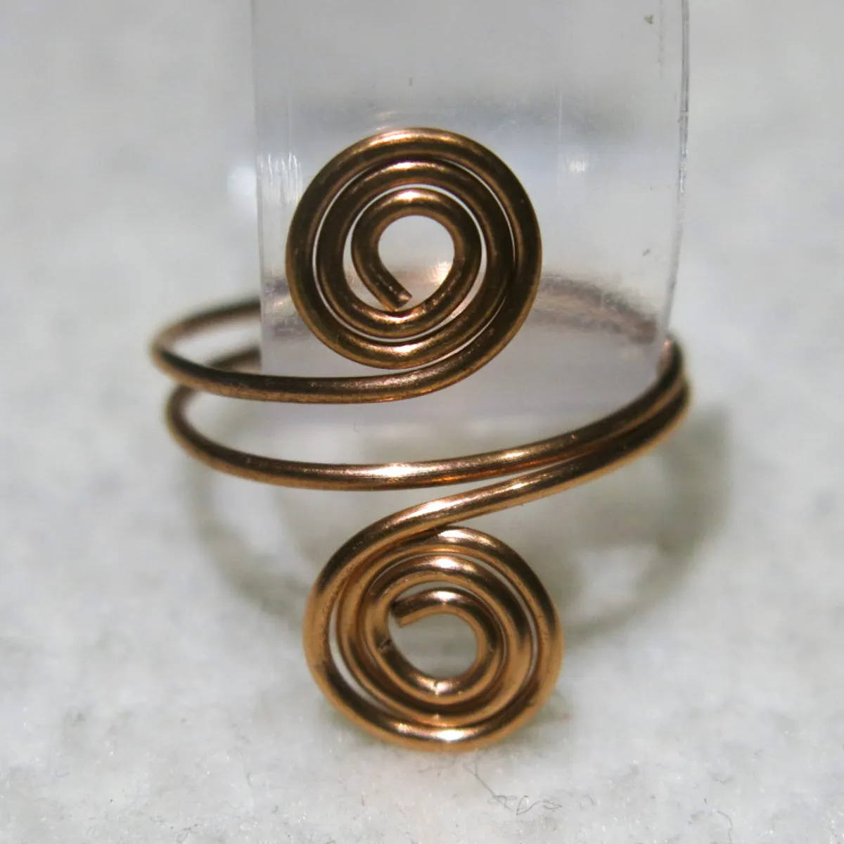 Double Spirals Adjustable Wire Ring