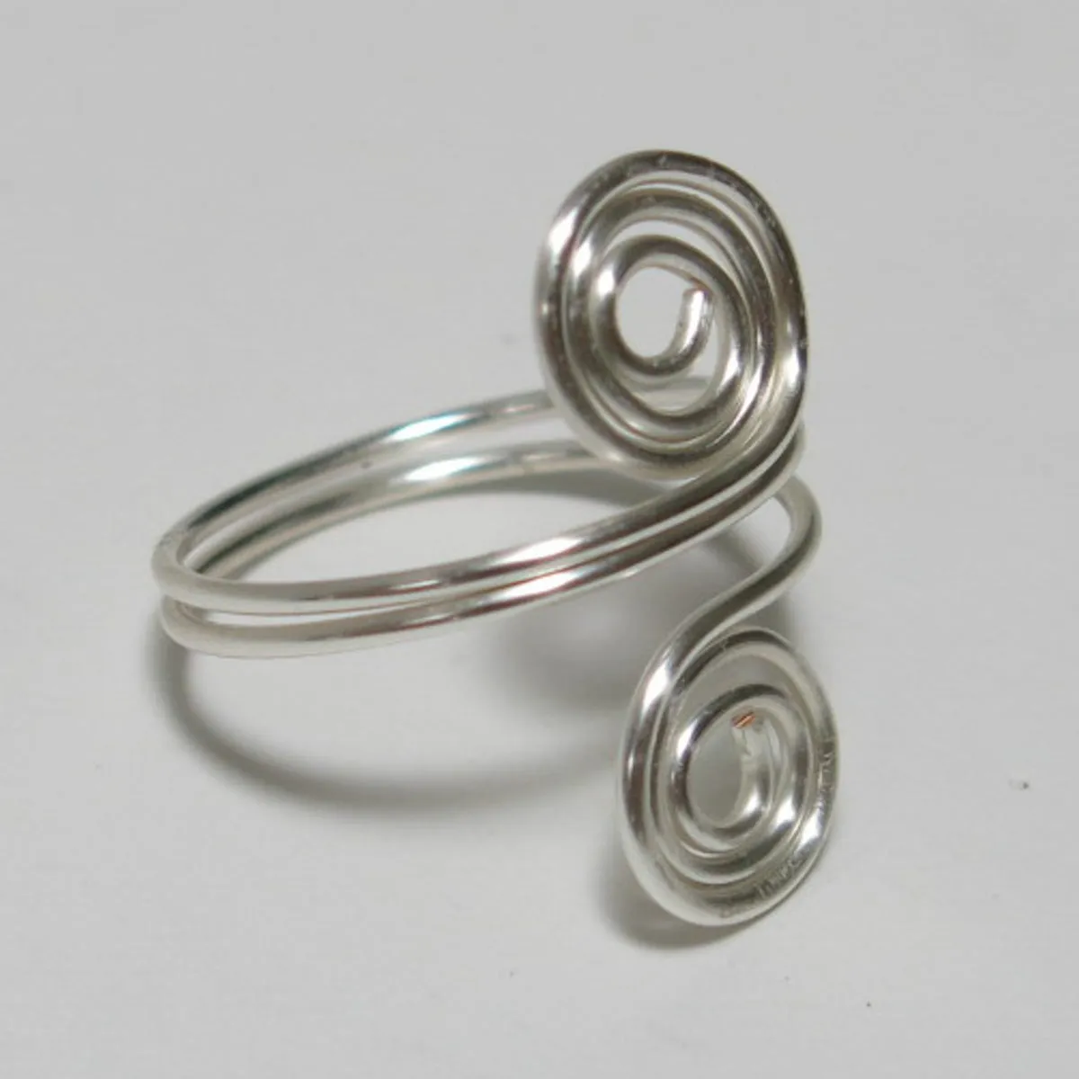 Double Spirals Adjustable Wire Ring