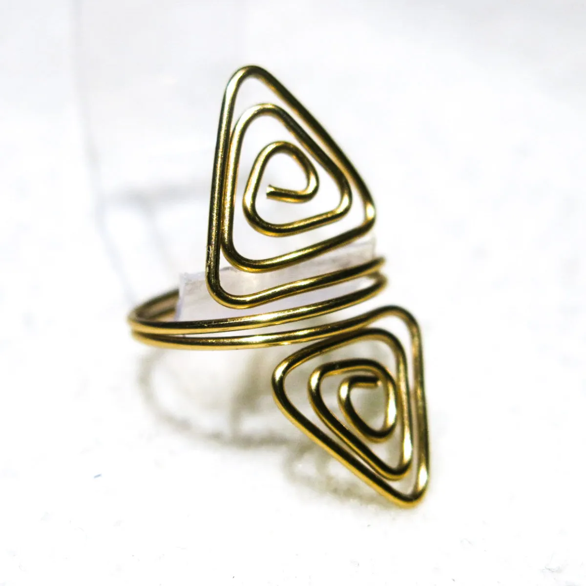 Double Triangles Adjustable Wire Ring