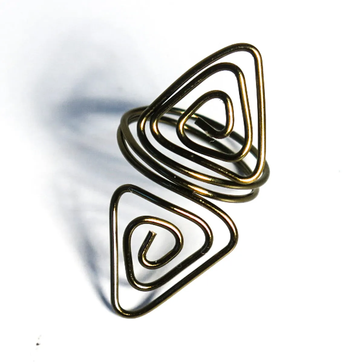 Double Triangles Adjustable Wire Ring