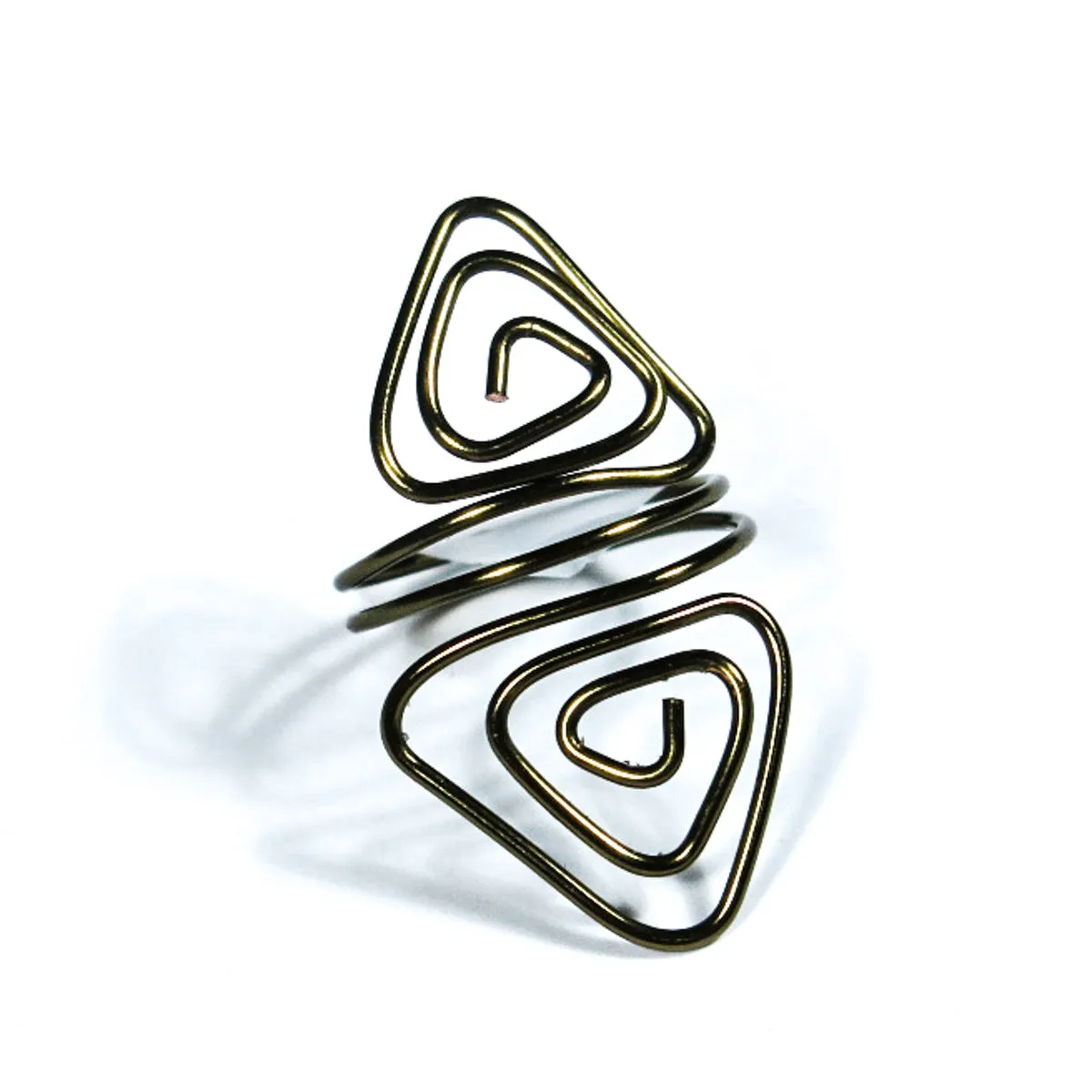 Double Triangles Adjustable Wire Ring