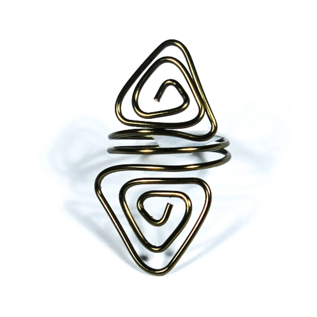 Double Triangles Adjustable Wire Ring