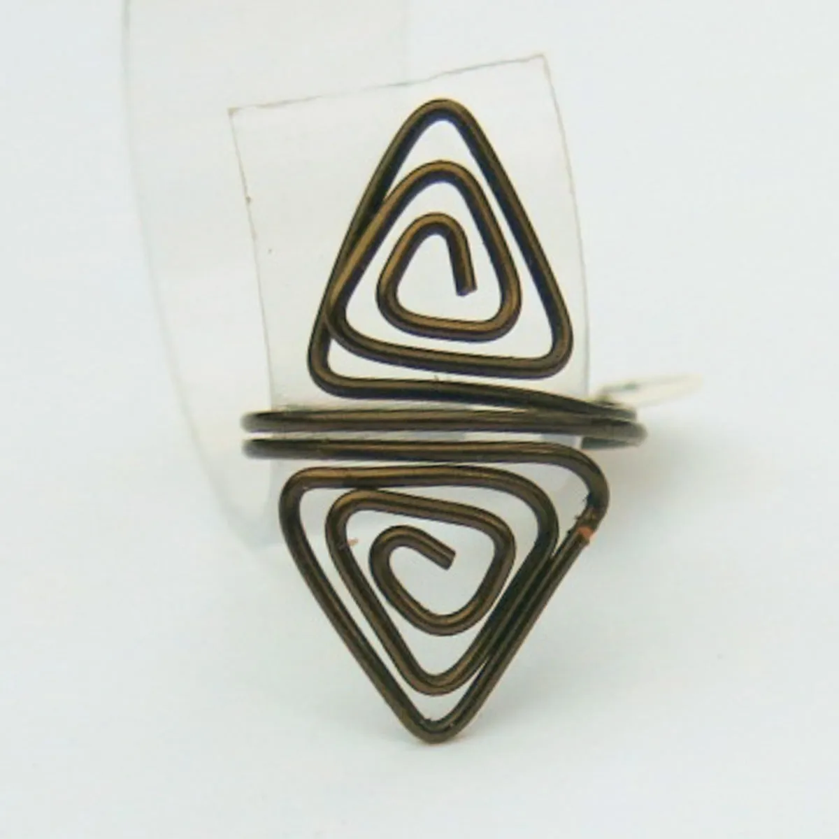 Double Triangles Adjustable Wire Ring