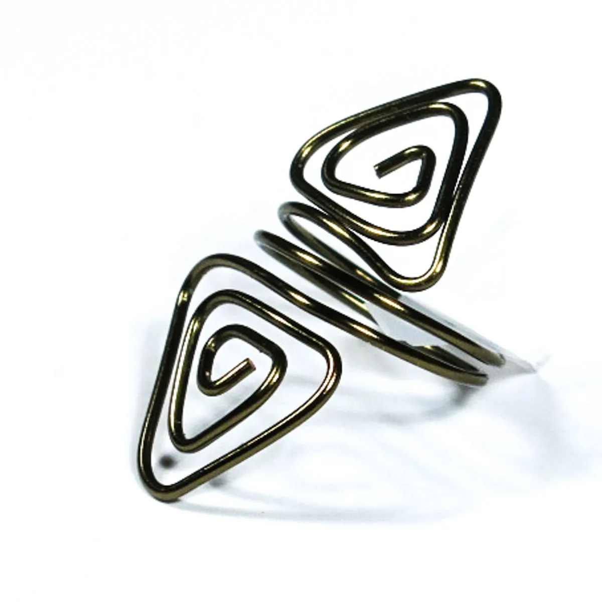 Double Triangles Adjustable Wire Ring