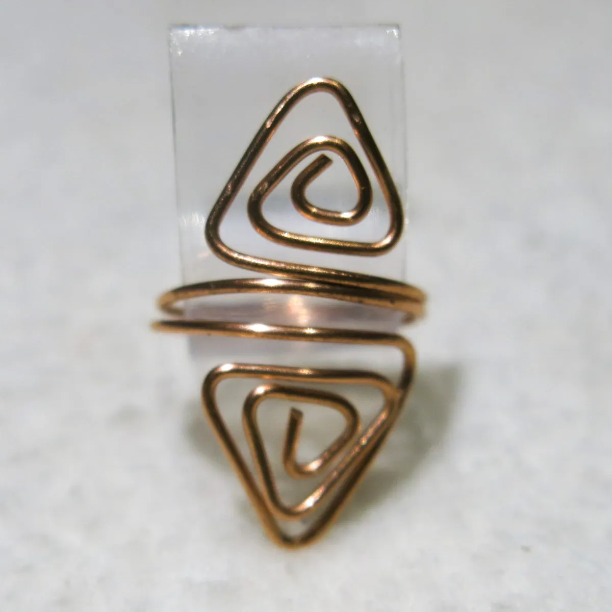 Double Triangles Adjustable Wire Ring