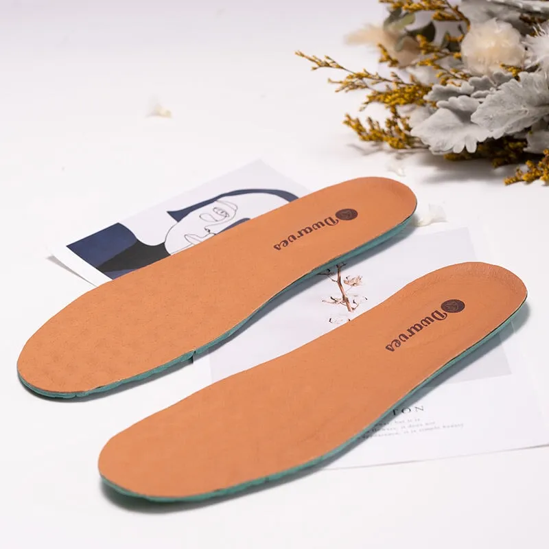 Dwarves Naturally Tanned Genuine Leather Insoles with Massage Design