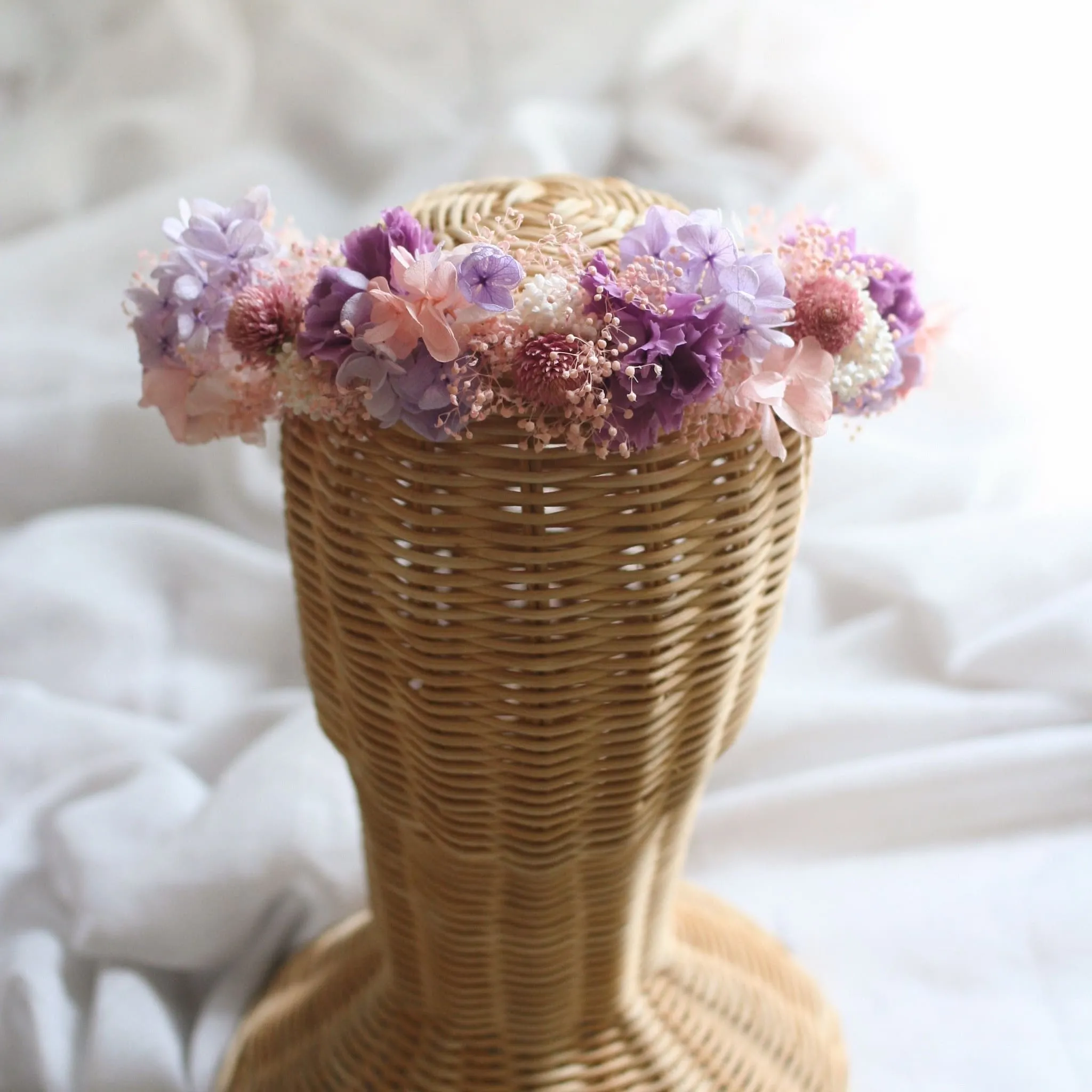 Everlasting Flower Crown LAVENDER LILAC