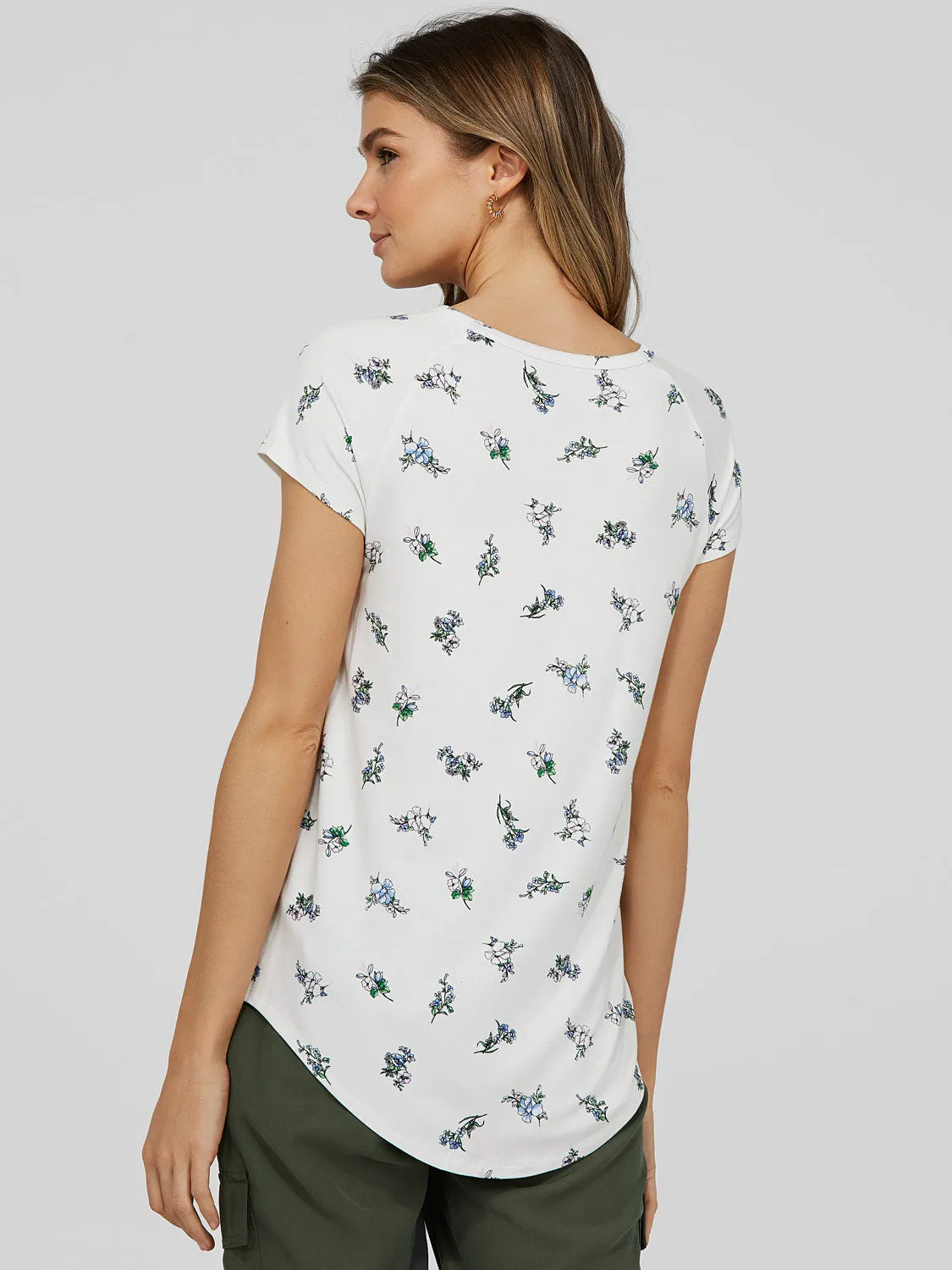 Floral Print Crew Neck T-Shirt